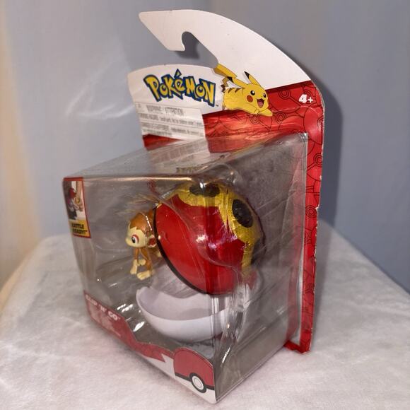 Pokemon Chimchar Clip 'N' Go Battle Ready Poke Ball NEW in Package - Picture 3 of 5